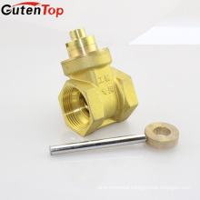 GutenTop High Quality Brass 1/2"-2" forged handwheel lockable female gate valve with low price